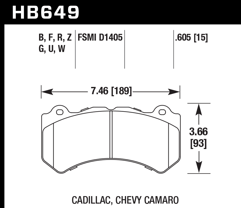 Hawk Performance HB649D.605 ER-1 Brake Pads Front