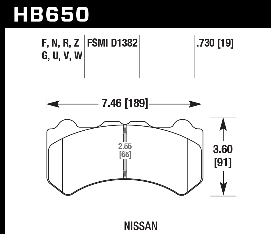 Hawk Performance HB650F.730 HPS Brake Pads Front