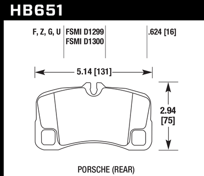 Hawk Performance HB651B.624 HPS 5.0 Brake Pads Rear