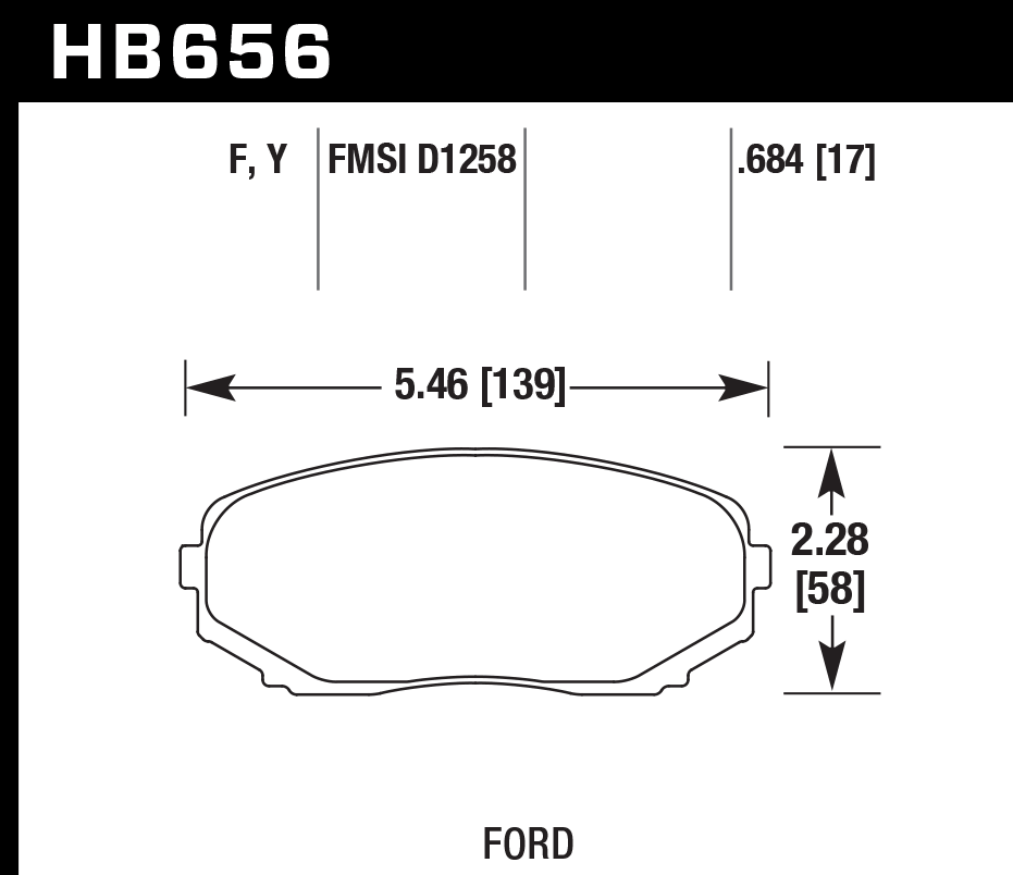 Hawk Performance HB656F.684 HPS Brake Pads Front