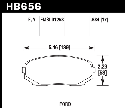 Hawk Performance HB656Y.684 LTS Brake Pads Front