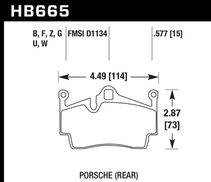 Hawk Performance HB665Z.577 PC Brake Pads Rear