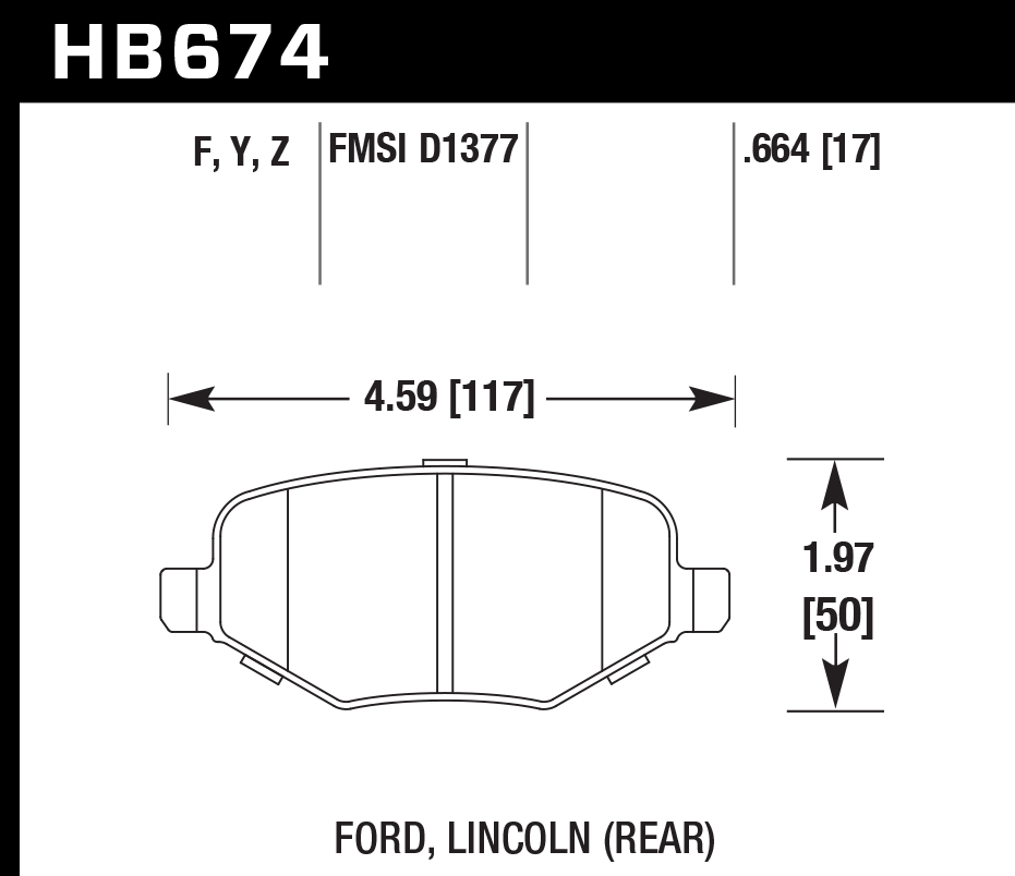 Hawk Performance HB674F.664 HPS Brake Pads Rear