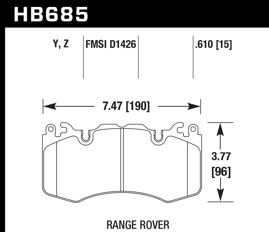 Hawk Performance HB685Z.610 PC Brake Pads Front
