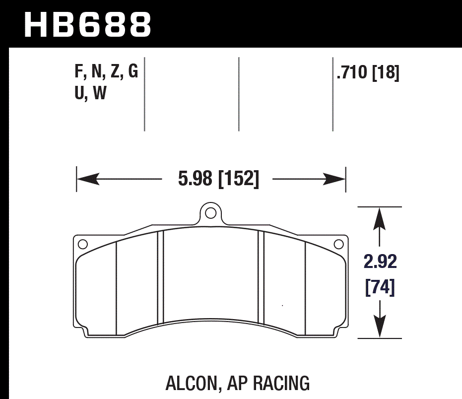 Hawk Performance HB688B.710 HPS 5.0 Brake Pads