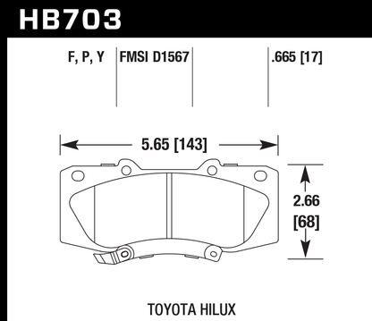 Hawk Performance HB703P.665 SuperDuty Brake Pads Front