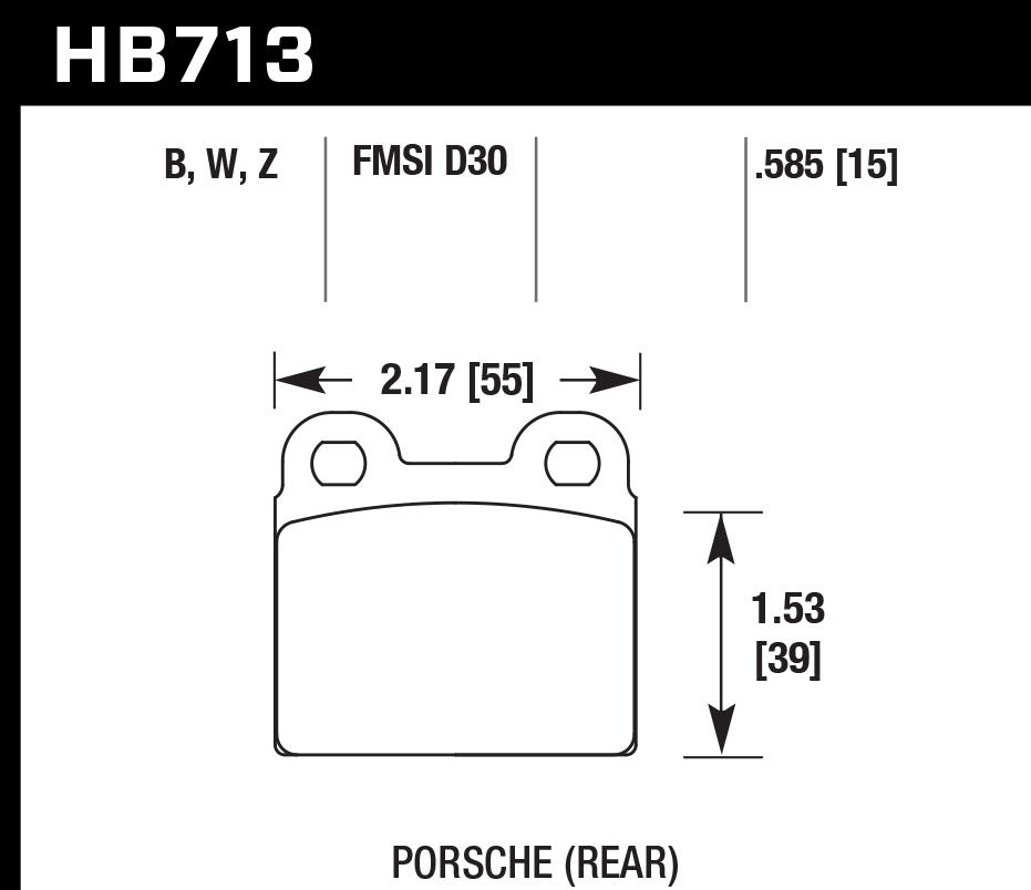 Hawk Performance HB713B.585 HPS 5.0 Brake Pads Rear