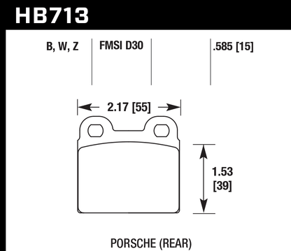 Hawk Performance HB713Z.585 PC Brake Pads Rear