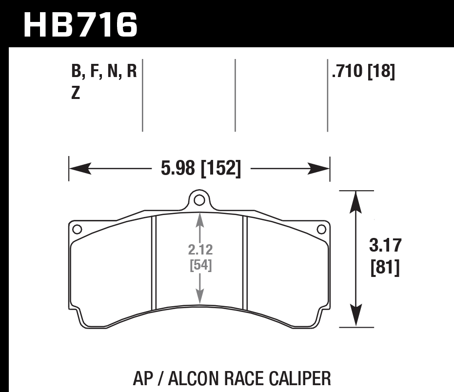 Hawk Performance HB716B.710 HPS 5.0 Brake Pads