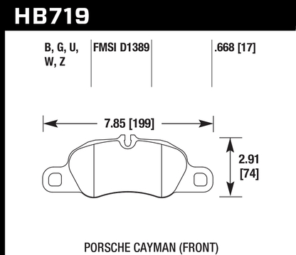 Hawk Performance HB719Z.668 PC Brake Pads Front