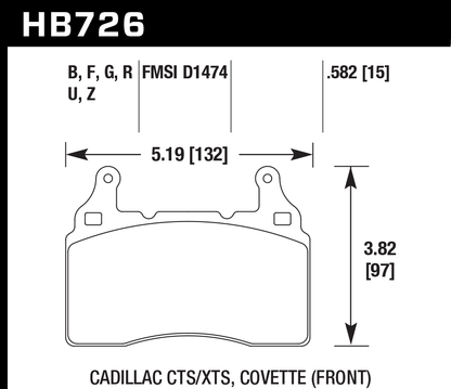 Hawk Performance HB726B.582 HPS 5.0 Brake Pads Front