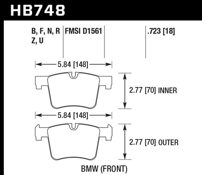 Hawk Performance HB748B.723 HPS 5.0 Brake Pads Front