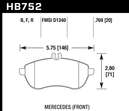 Hawk Performance HB752B.769 HPS 5.0 Brake Pads Front
