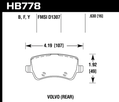 Hawk Performance HB778Y.630 LTS Brake Pads Rear