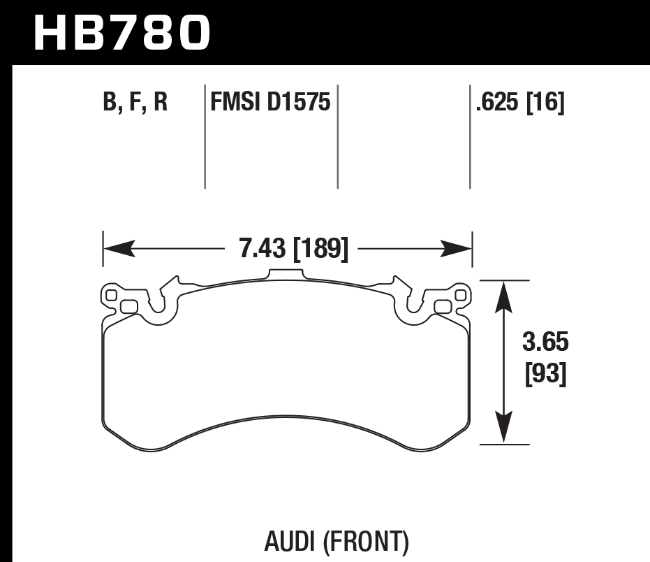 Hawk Performance HB780F.625 HPS Brake Pads Front