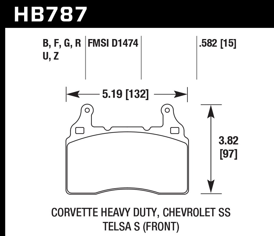 Hawk Performance HB787B.582 HPS 5.0 Brake Pads Front