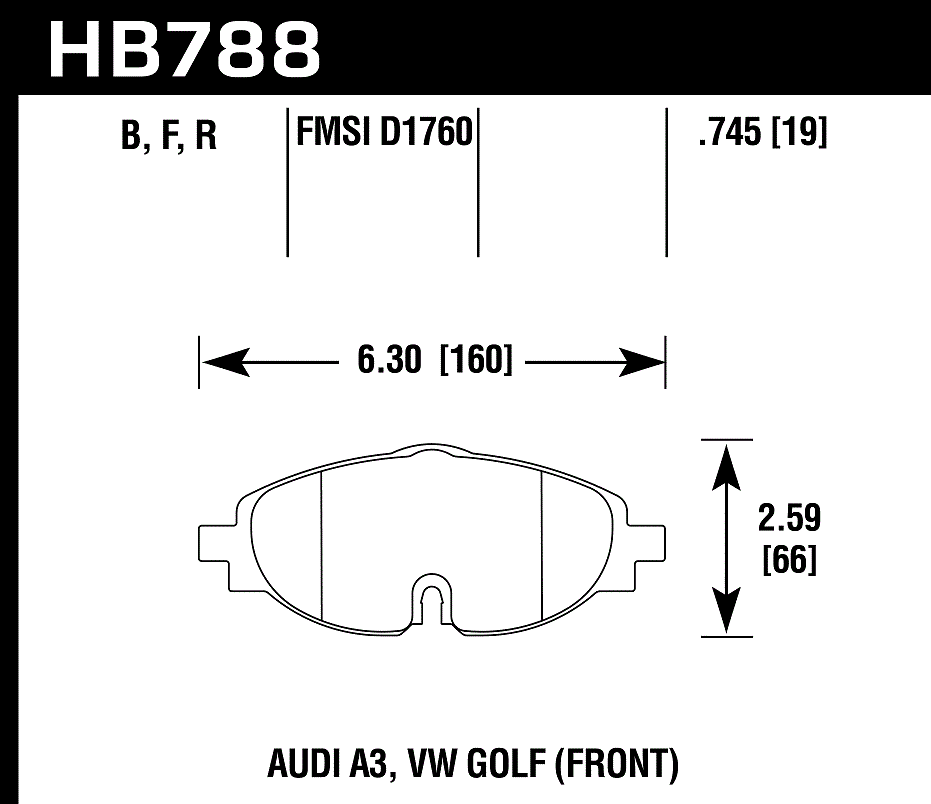 Hawk Performance HB788F.745 HPS Brake Pads Front