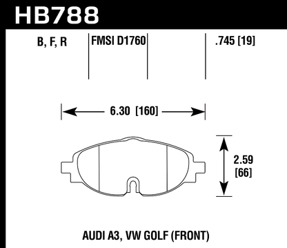 Hawk Performance HB788B.745 HPS 5.0 Brake Pads Front