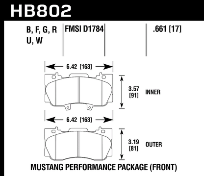 Hawk Performance HB802W.661 DTC-30 Brake Pads Front