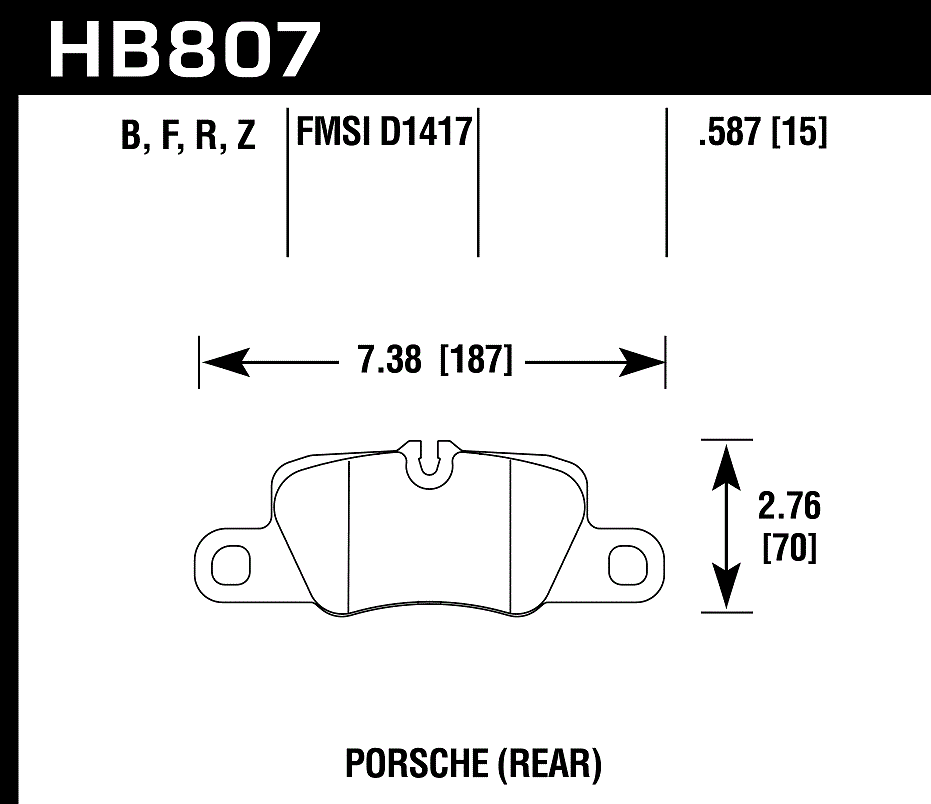 Hawk Performance HB807B.587 HPS 5.0 Brake Pads Rear