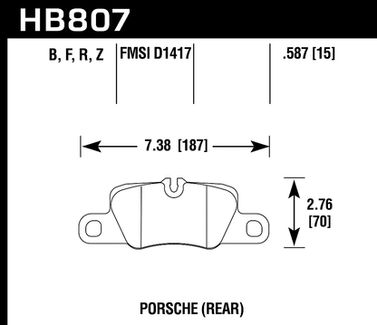 Hawk Performance HB807Z.587 PC Brake Pads Rear