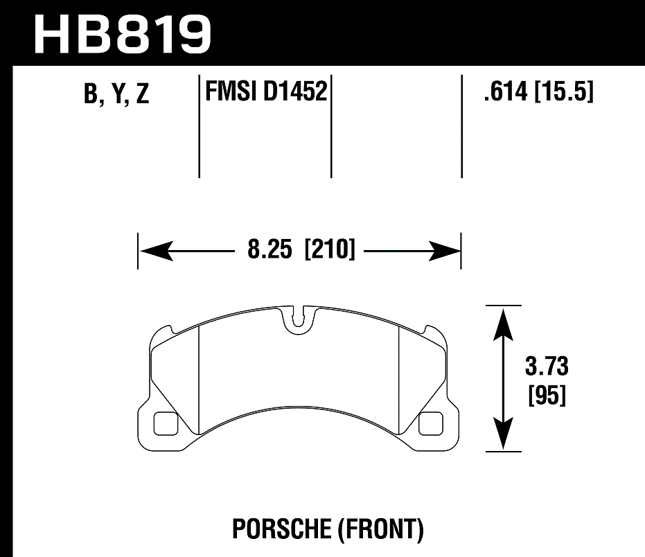 Hawk Performance HB819Y.614 LTS Brake Pads Front