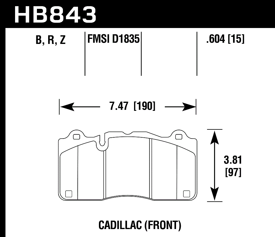 Hawk Performance HB843U.604 DTC-70 Brake Pads Front