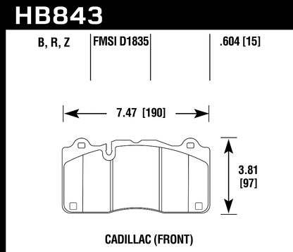 Hawk Performance HB843U.604 DTC-70 Brake Pads Front