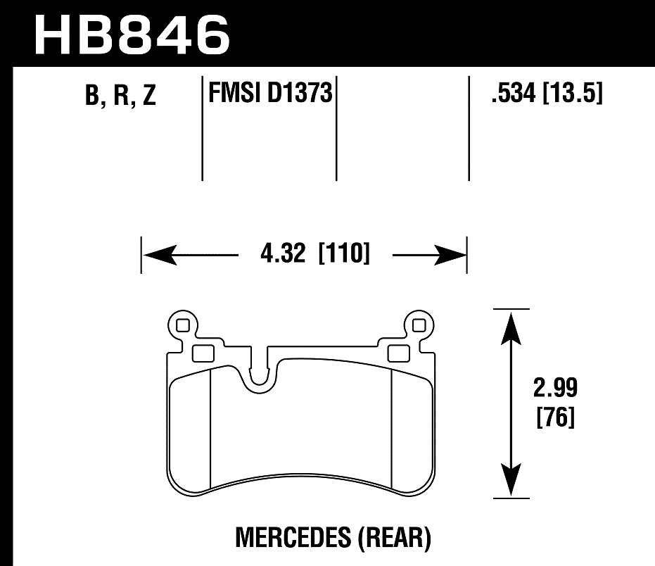 Hawk Performance HB846B.534 HPS 5.0 Brake Pads Rear