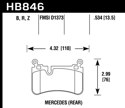 Hawk Performance HB846B.534 HPS 5.0 Brake Pads Rear