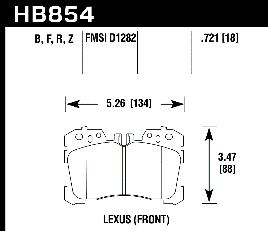 Hawk Performance HB854B.721 HPS 5.0 Brake Pads Front
