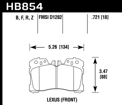 Hawk Performance HB854B.721 HPS 5.0 Brake Pads Front