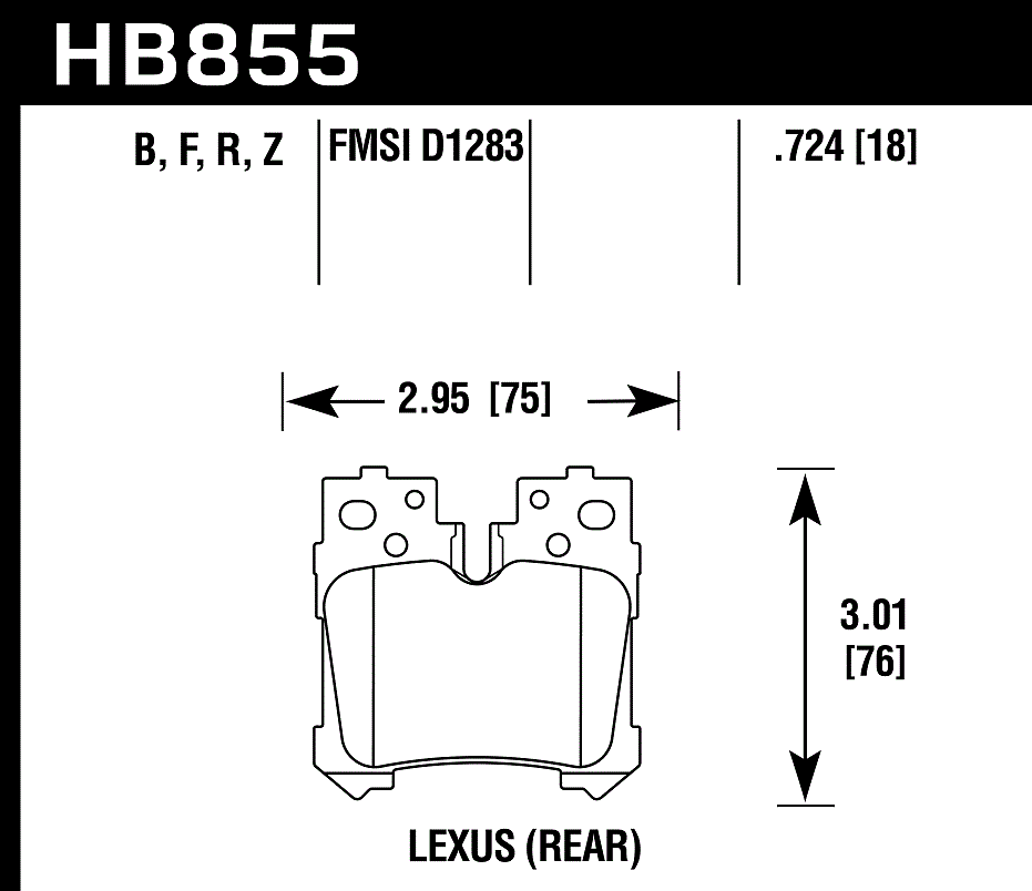 Hawk Performance HB855B.724 HPS 5.0 Brake Pads Rear
