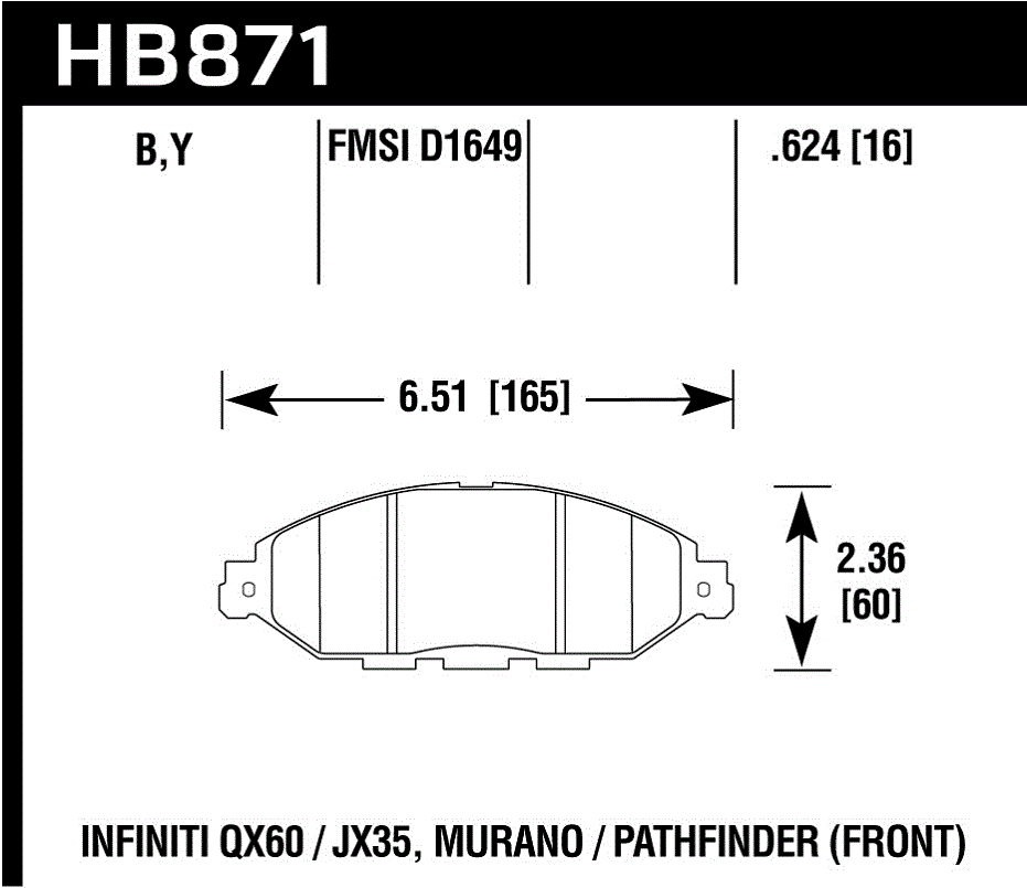 Hawk Performance HB871B.624 HPS 5.0 Brake Pads Front
