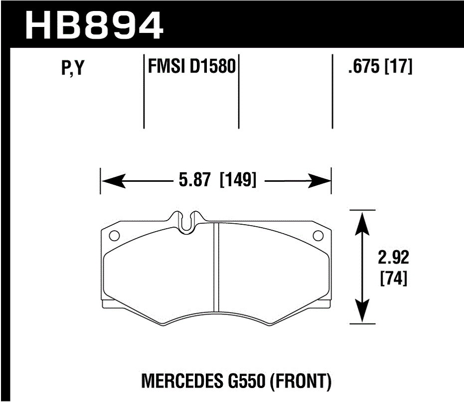 Hawk Performance HB894Y.675 LTS Brake Pads Front