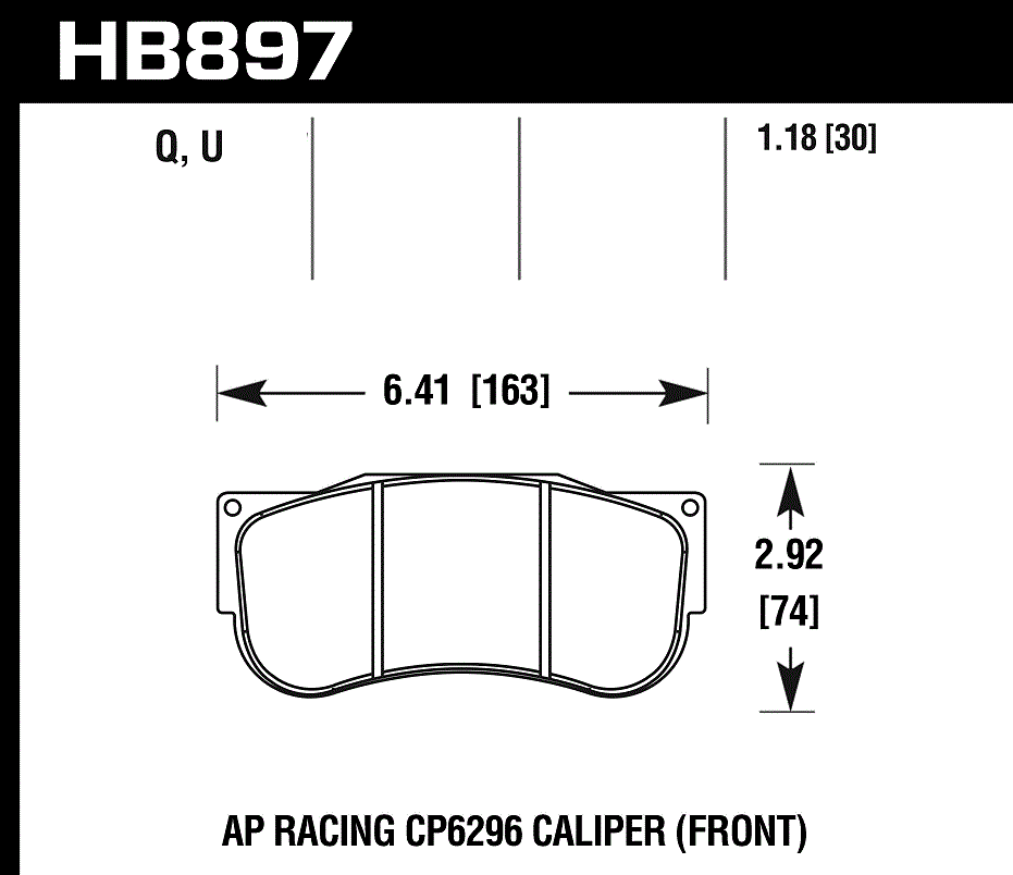Hawk Performance HB897U1.18 DTC-70 Brake Pads