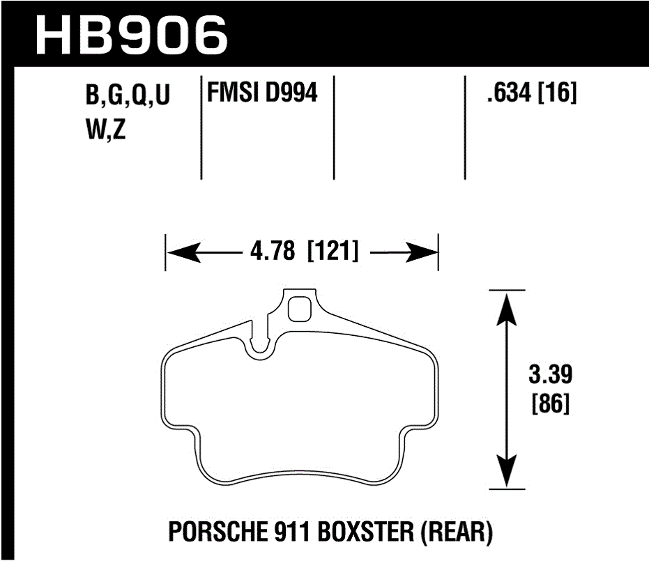 Hawk Performance HB906N.634 HP Plus Brake Pads Rear