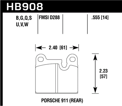 Hawk Performance HB908B.555 HPS 5.0 Brake Pads Rear