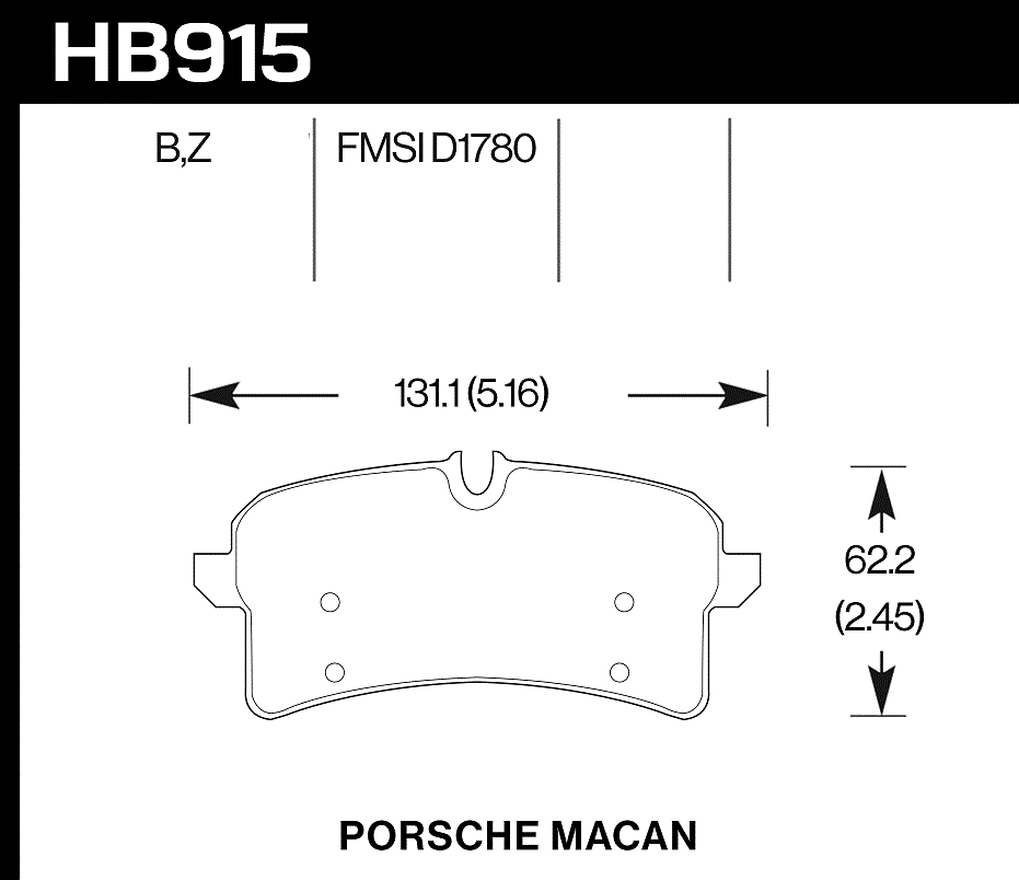 Hawk Performance HB915B.664 HPS 5.0 Brake Pads Rear