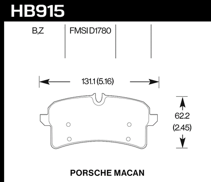 Hawk Performance HB915B.664 HPS 5.0 Brake Pads Rear