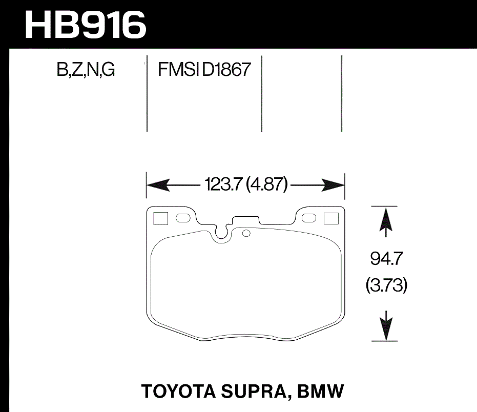 Hawk Performance HB916N.740 HP Plus Brake Pads Front