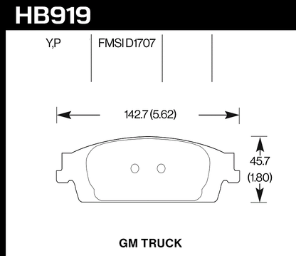 Hawk Performance HB919P.670 SuperDuty Brake Pads Rear