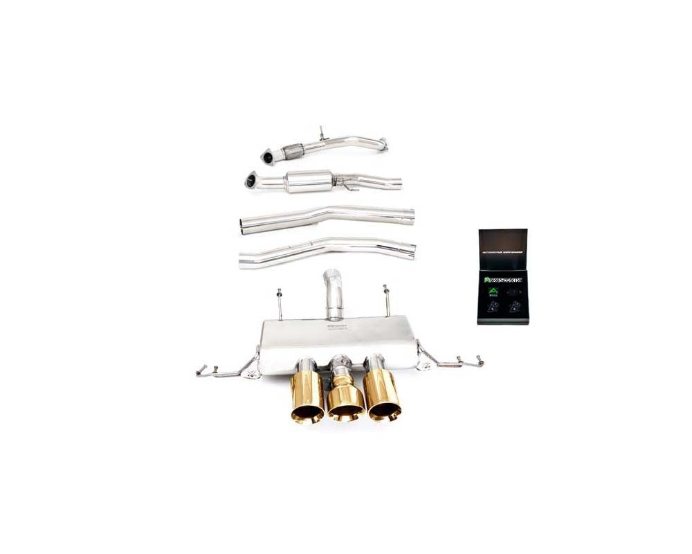 Armytrix Stainless Steel Valvetronic Exhaust System Honda Civic FL5 Type-R 2.0L Turbo with Gold Tips