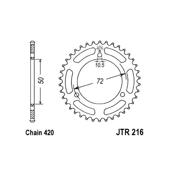 JT JTR216,40 Chain Sprocket