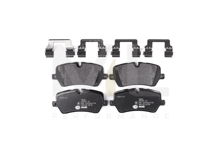 Hella 8DB 355 020-361 Brake Pad Set Prepared For Wear Indicator, With Accessories