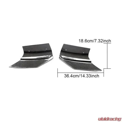 Vivid Racing VR-X6-611 VR Aero Carbon Fiber Rear Bumper Lip Splitters BMW X6 F16 2015-2019