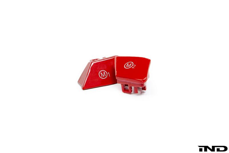 IND BMW F80 F82 F83 F87 Red M1 & M2 Steering Wheel Button Set (M2 Competition, M3 & M4)