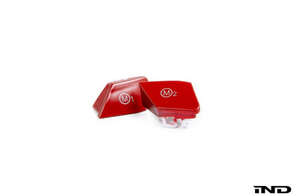 IND BMW F80 F82 F83 F87 Red M1 & M2 Steering Wheel Button Set (M2 Competition, M3 & M4)