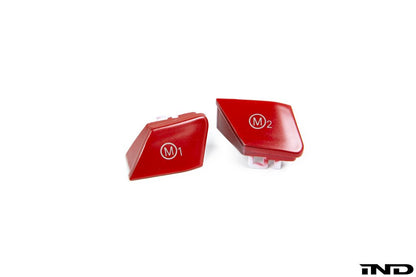 IND BMW F80 F82 F83 F87 Red M1 & M2 Steering Wheel Button Set (M2 Competition, M3 & M4)