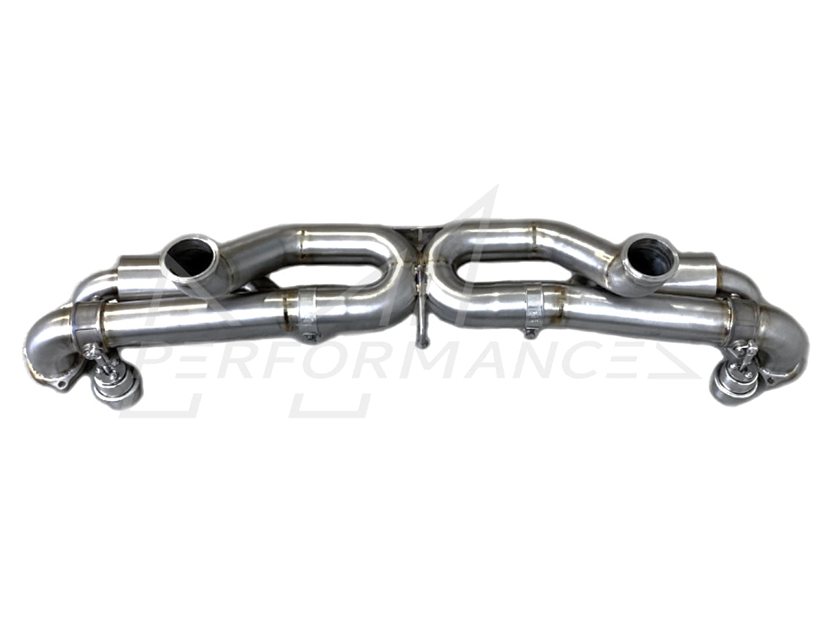 JCR Porsche 718 Titanium Silenced Valved Race Pipe with Inconel Rolled Tips (GT4, SPYDER & GTS 4.0)